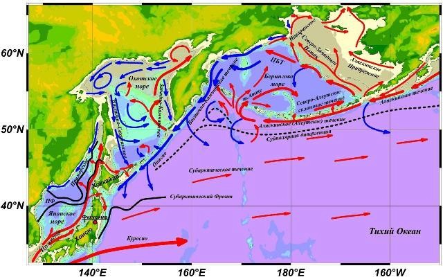 Карта теплой воды в черном море